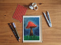 Midnight Mushroom Greeting Card