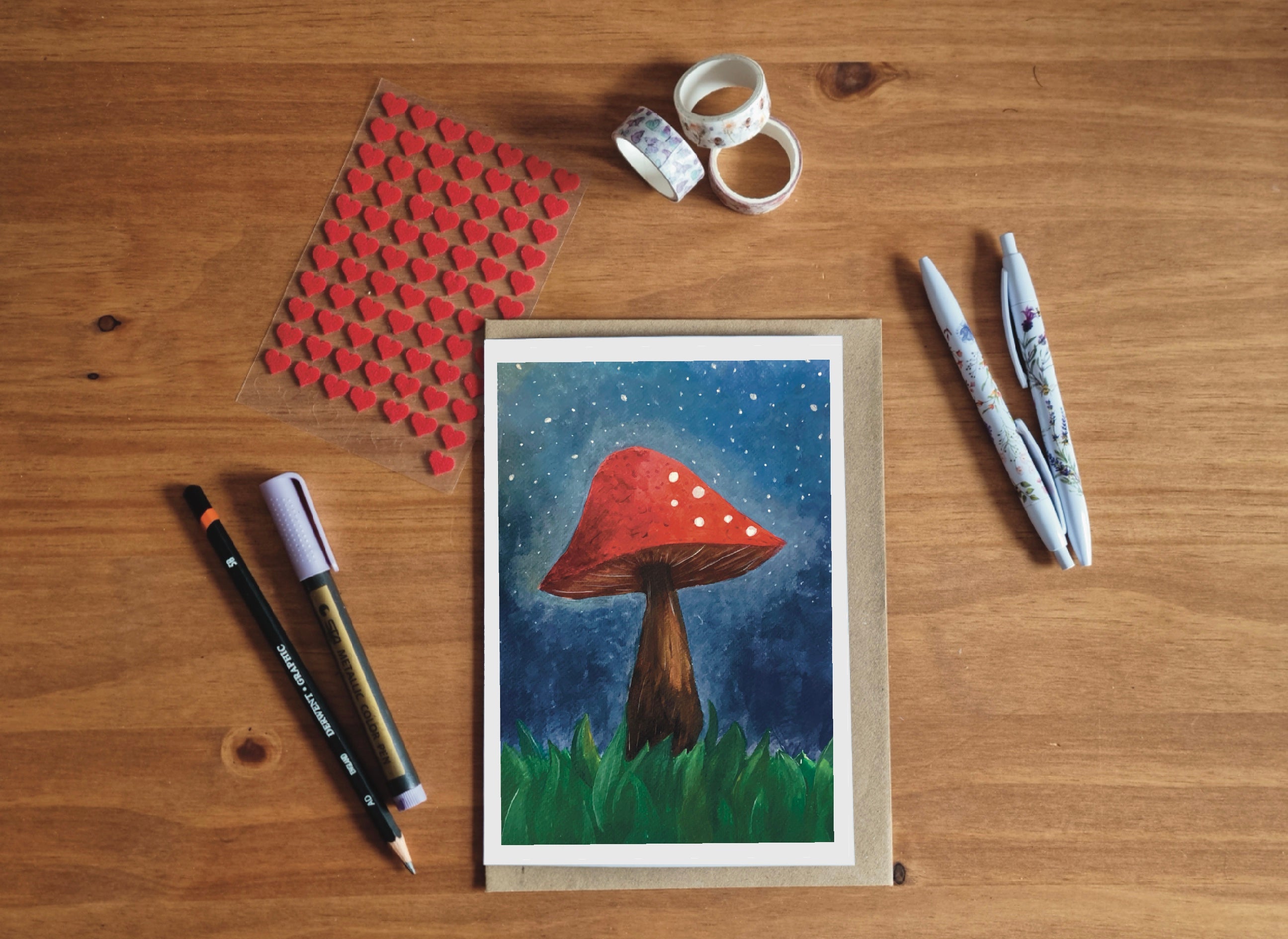Midnight Mushroom Greeting Card