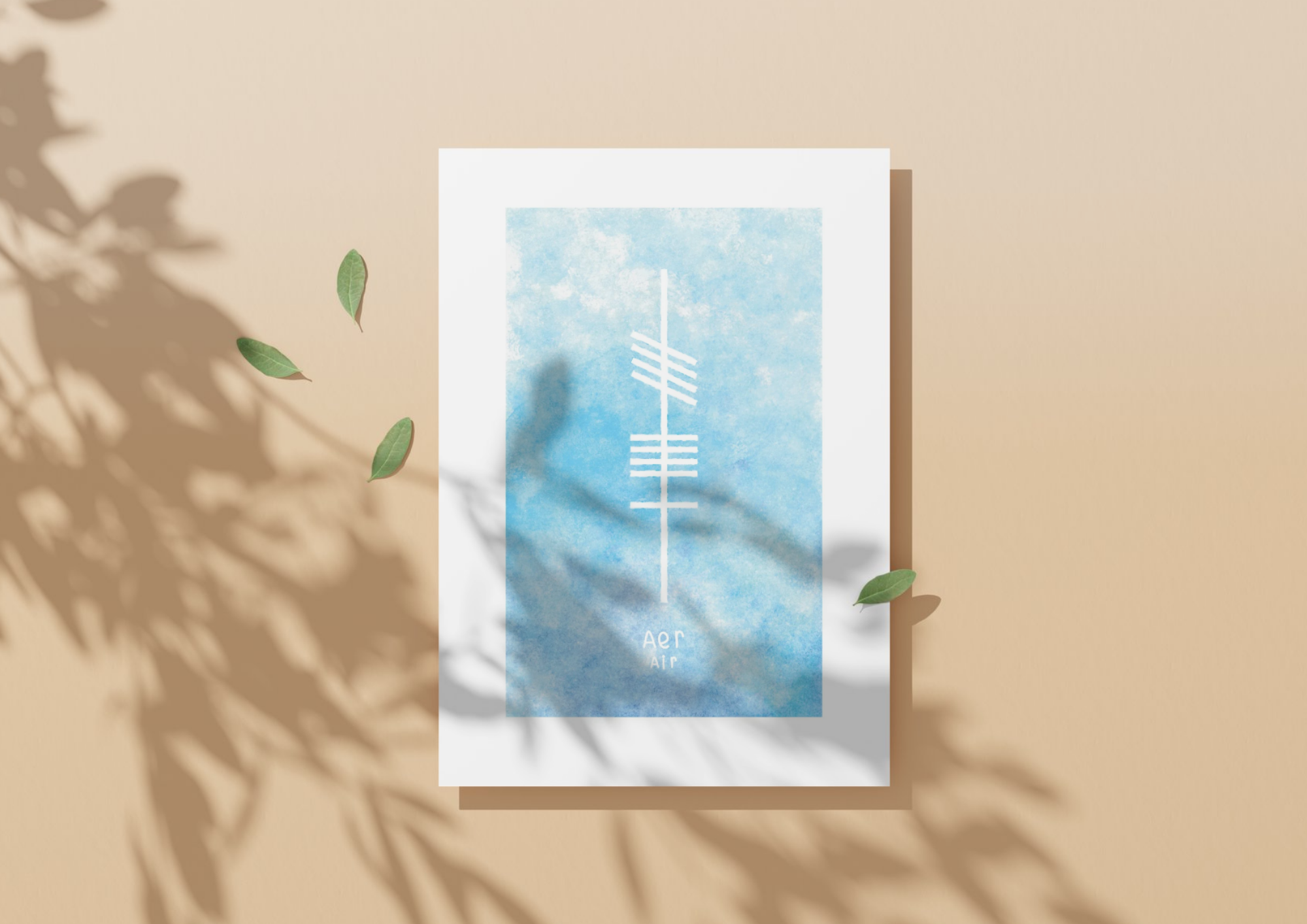 Aer (Air) Ogham Art Print