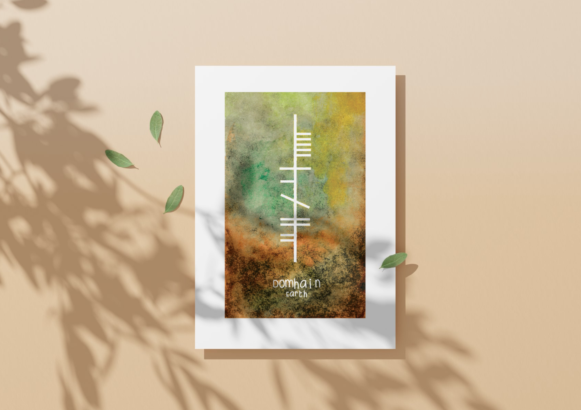 Domhain (Earth) Ogham Art Print