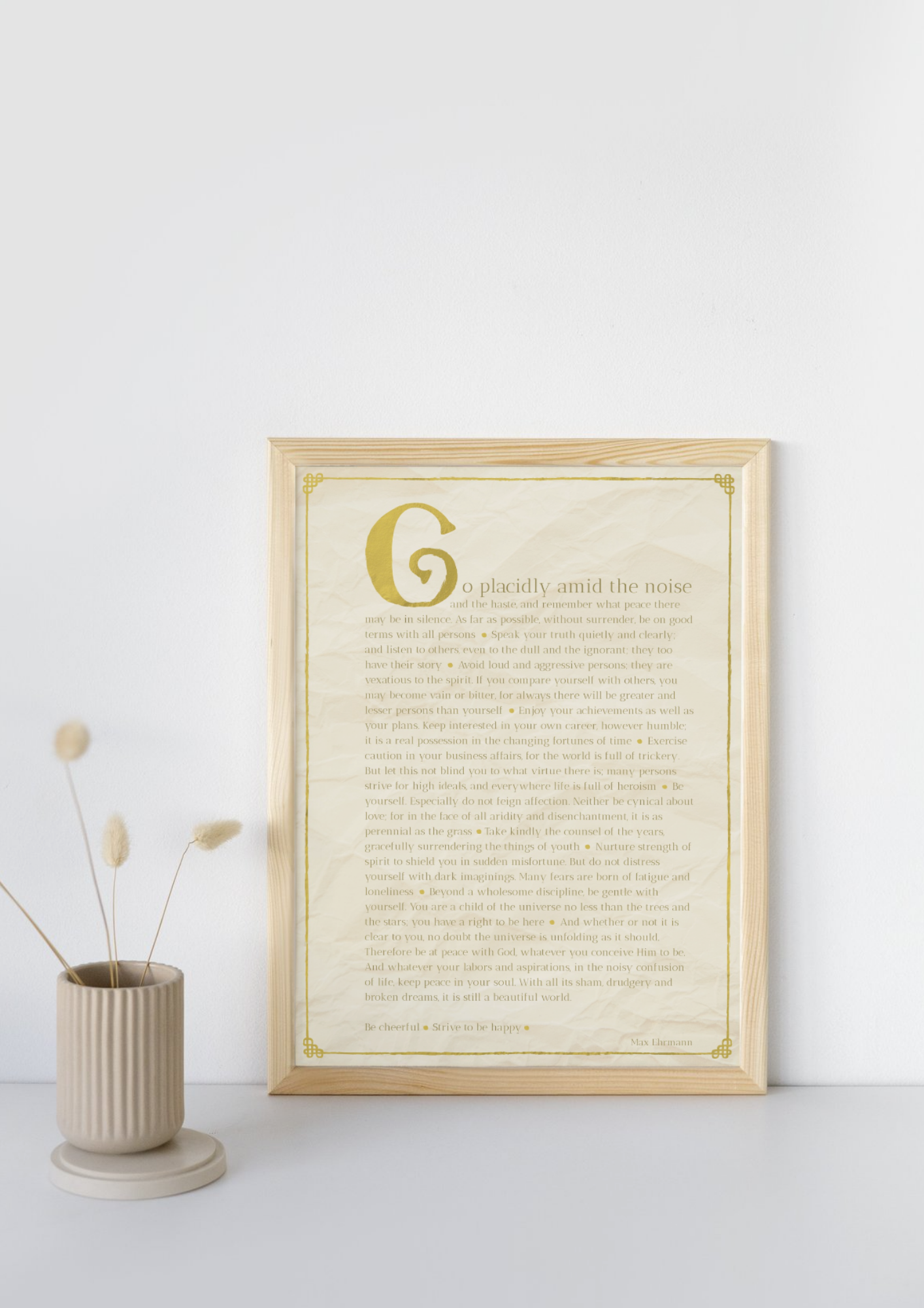 Desiderata Art Print