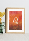 Leo Zodiac Watercolour Art Print