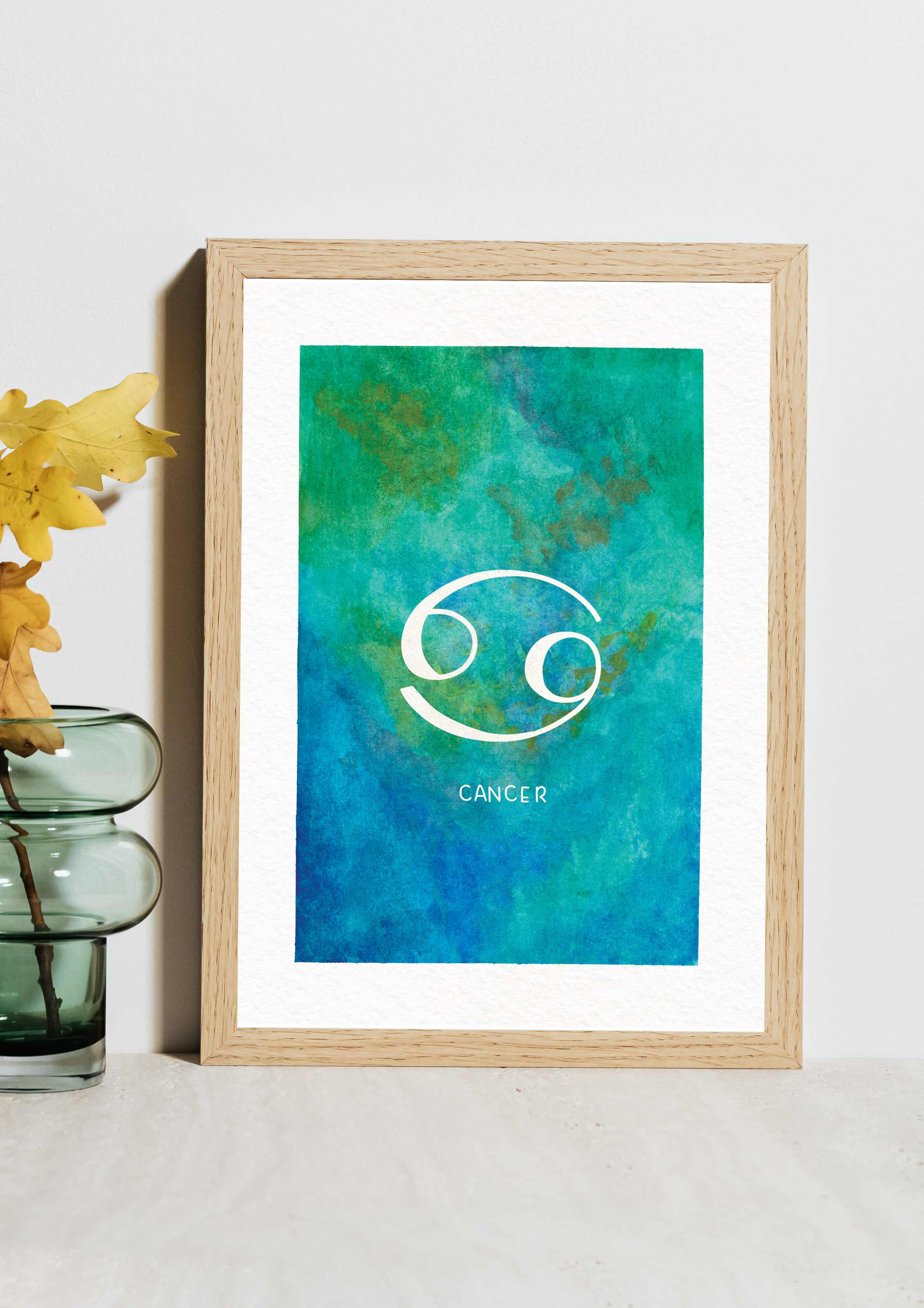 Cancer Zodiac Watercolour Art Print