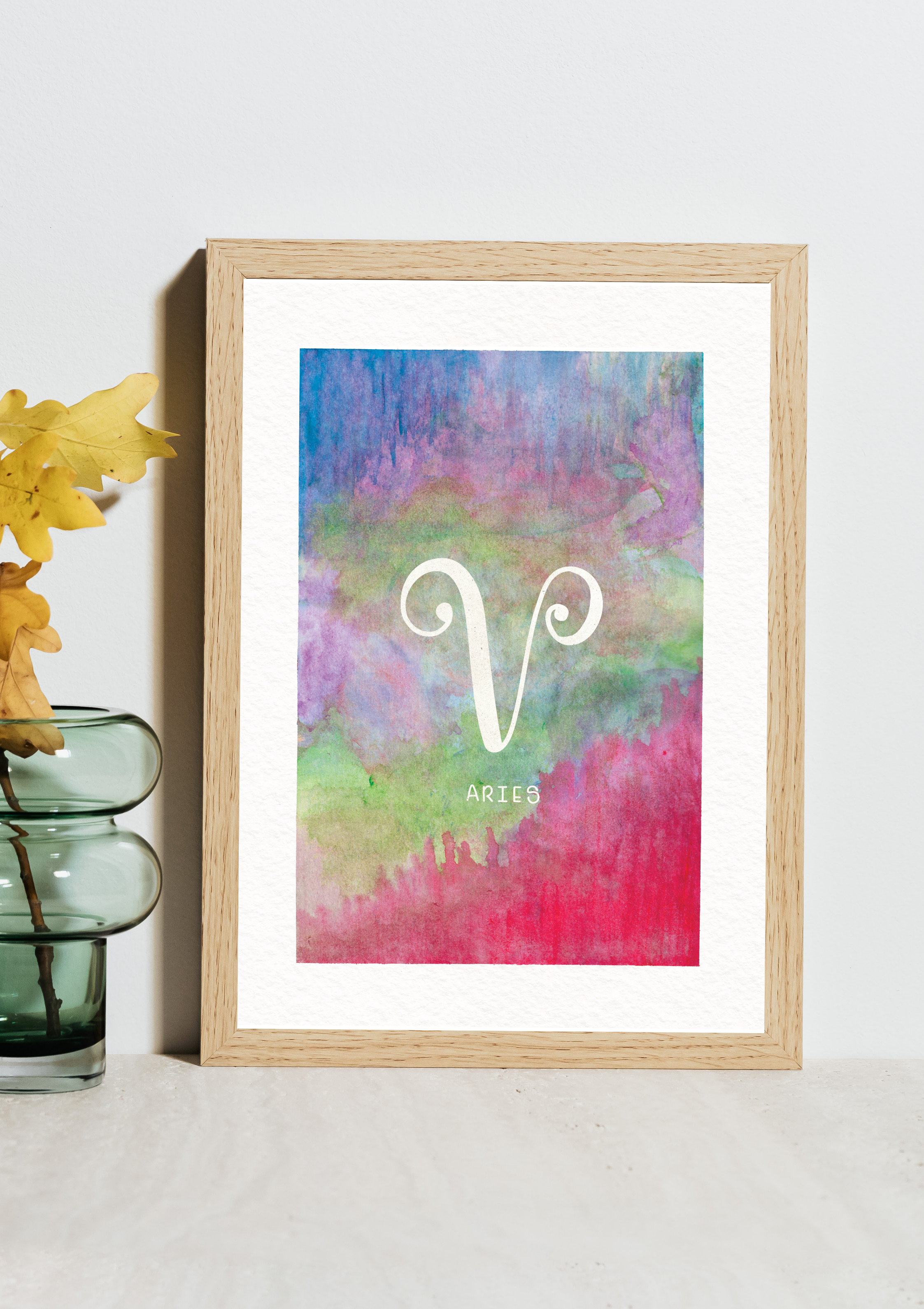 Aries Zodiac Watercolour Art Print