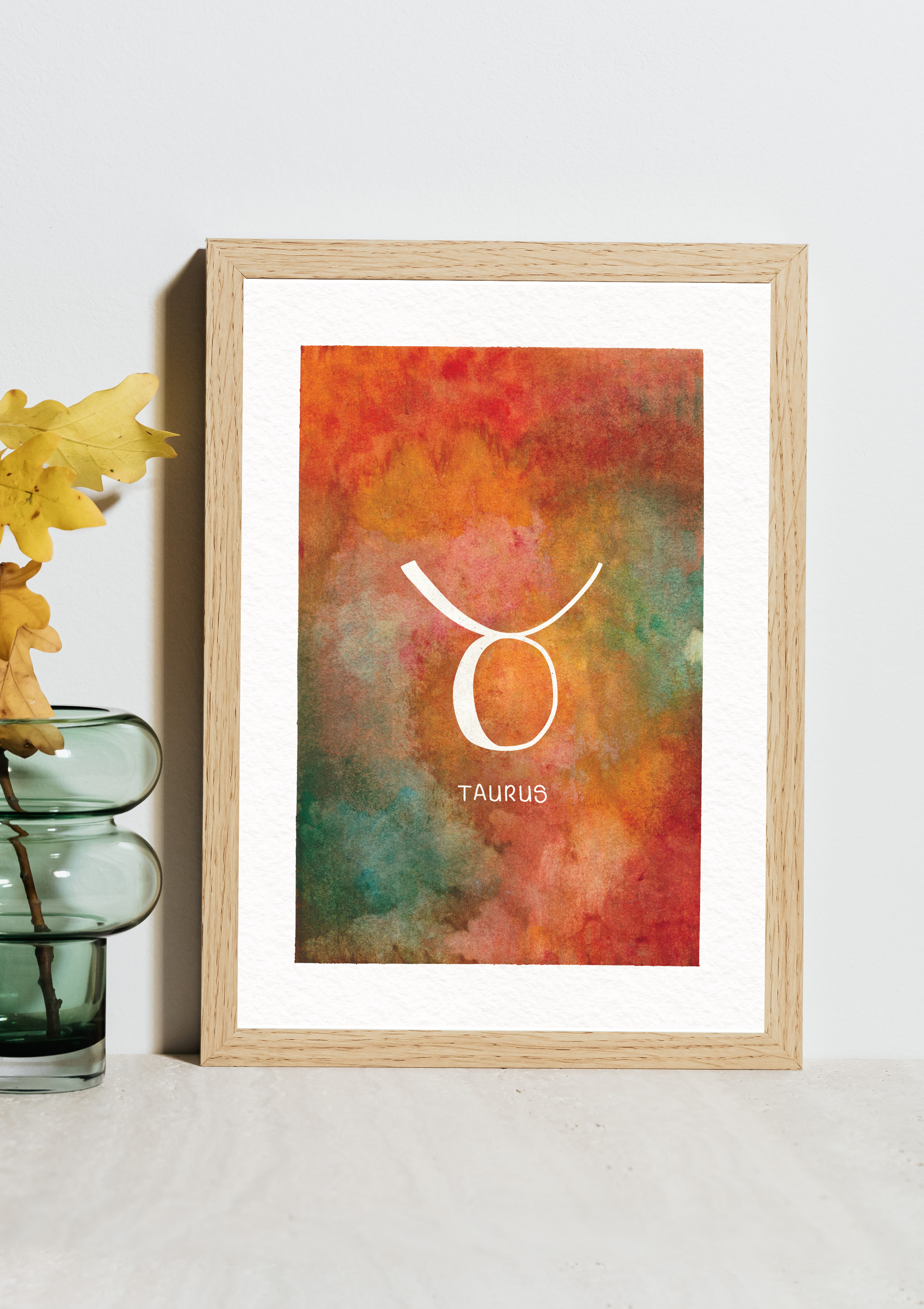 Taurus Zodiac Watercolour Art Print