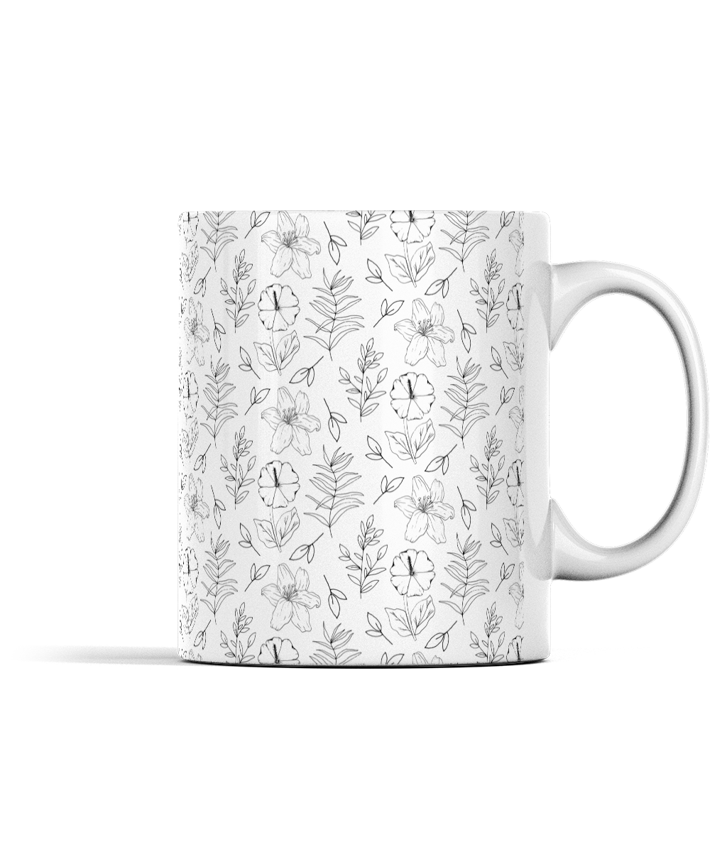 Botanical Line Art Mug (11oz)